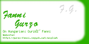 fanni gurzo business card